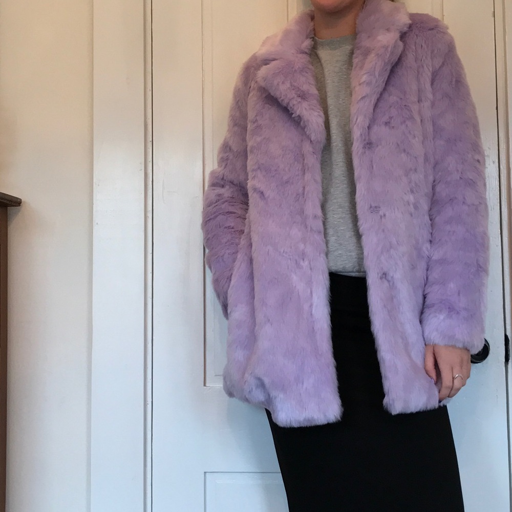 Lavender Faux Fur Coat